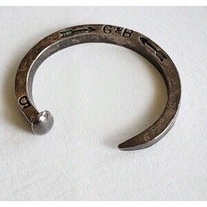 Giles & Brother "Le Beau" Sterling Railroad Spike Unisex Cuff Bracelet